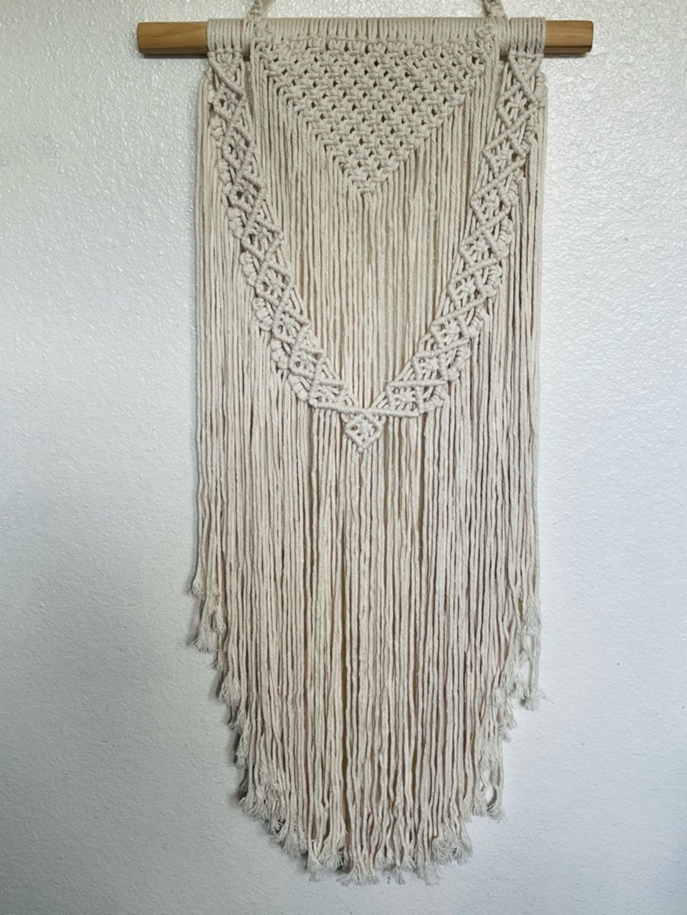 Handmade Cream Macramé Wall Hanging